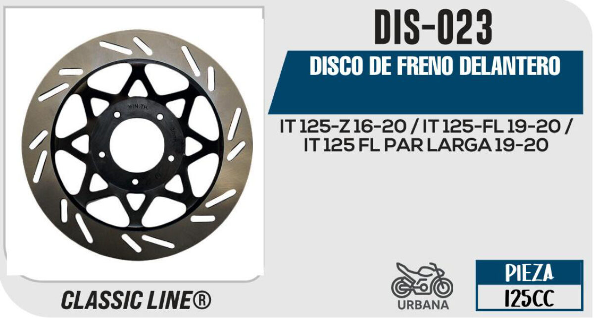 DISCO DE FRENO DELANTERO