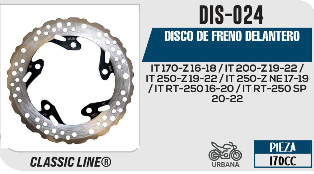 DISCO DE FRENO DELANTERO