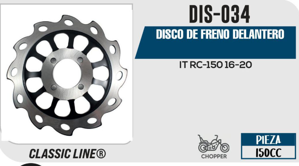 DISCO DE FRENO DELANTERO