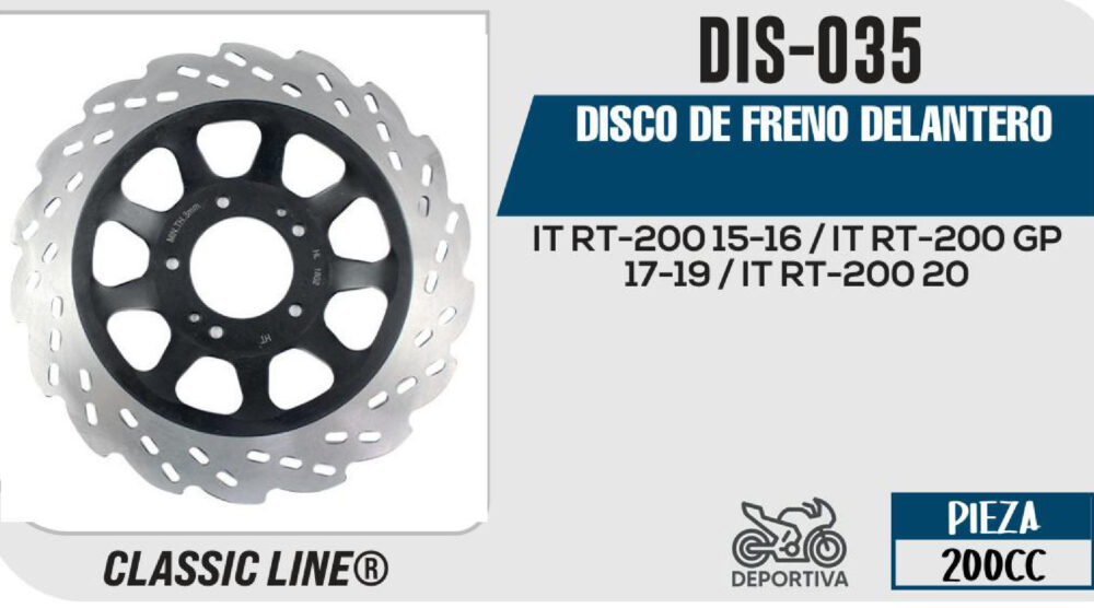 DISCO DE FRENO DELANTERO