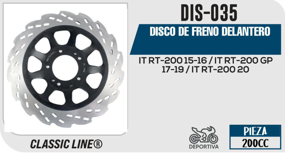 DISCO DE FRENO DELANTERO
