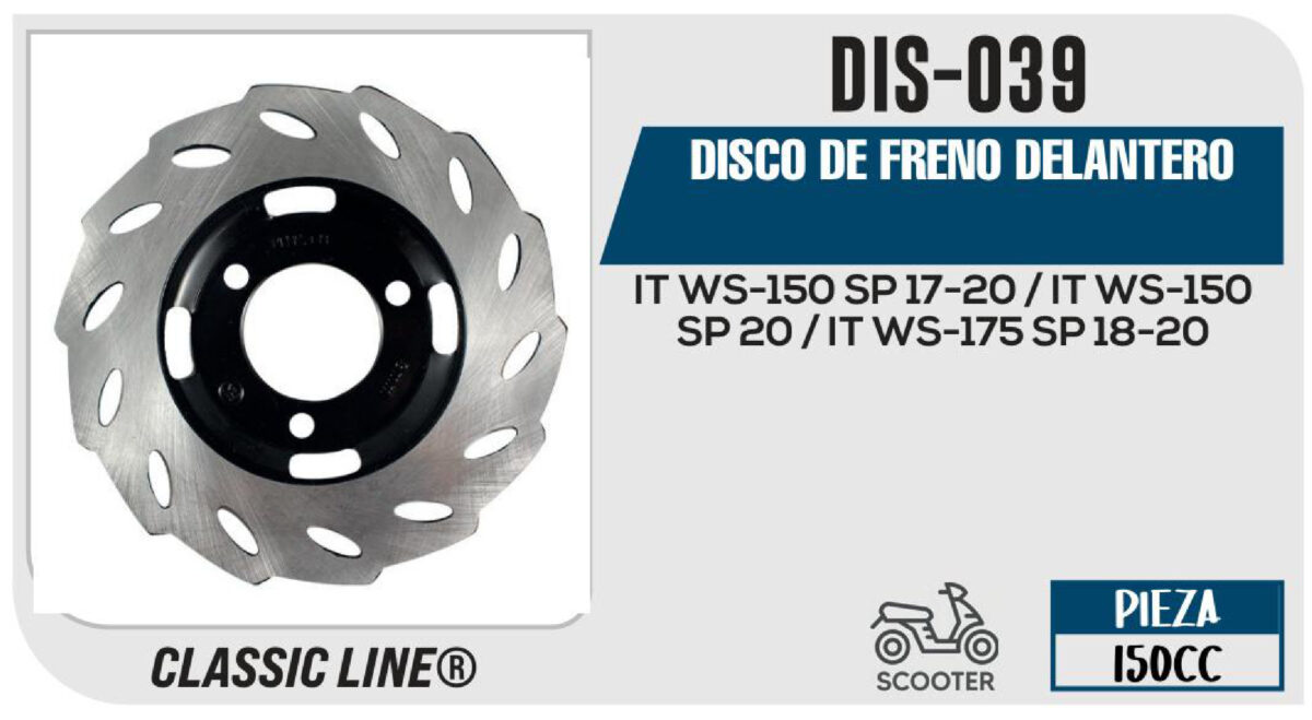 DISCO DE FRENO DELANTERO