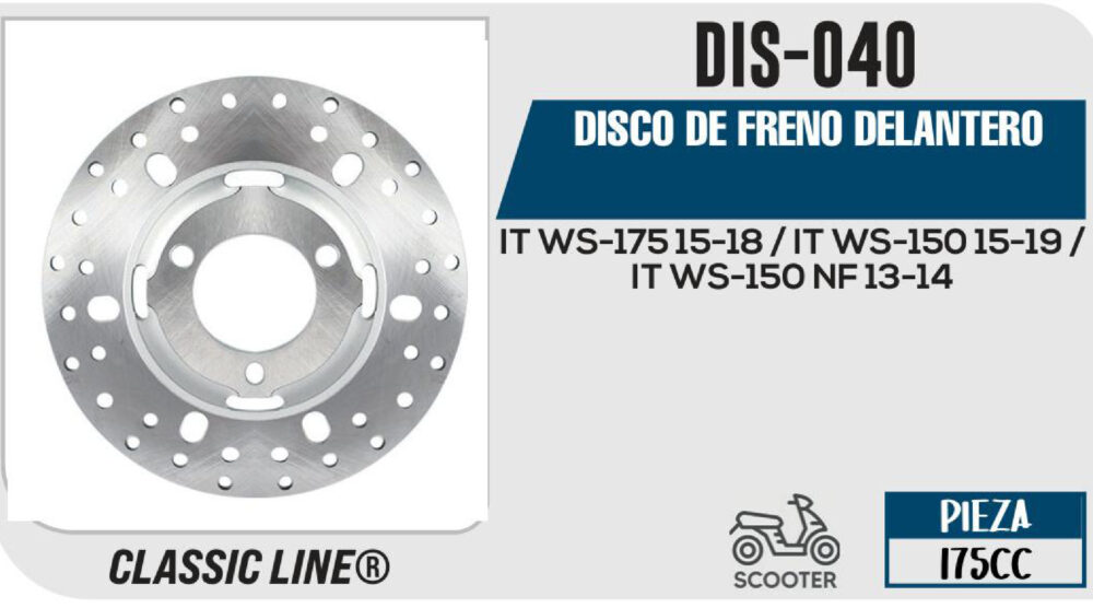 DISCO DE FRENO DELANTERO