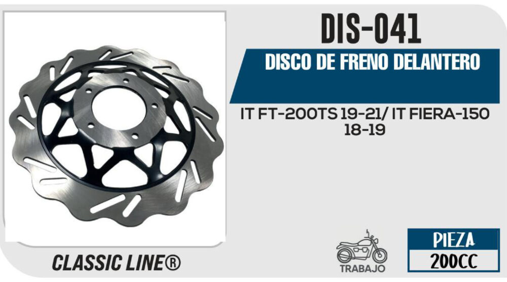 DISCO DE FRENO DELANTERO