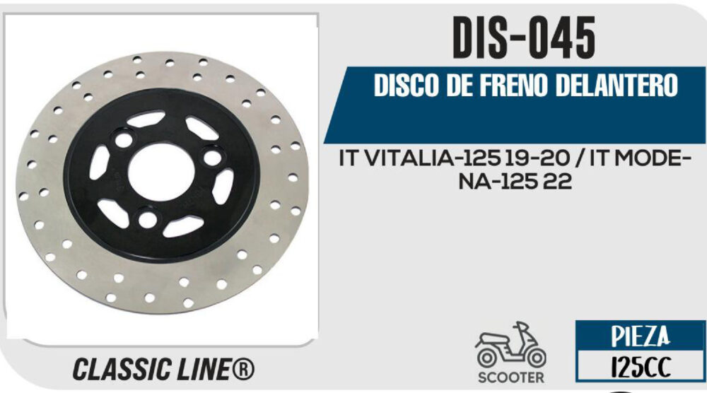 DISCO DE FRENO DELANTERO