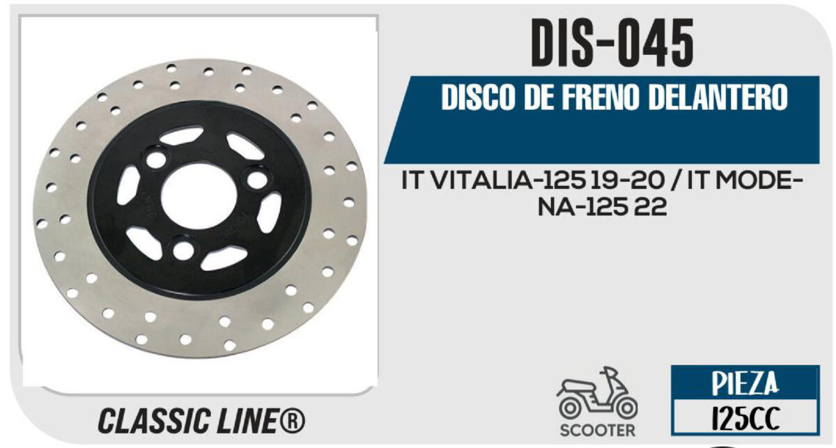 DISCO DE FRENO DELANTERO