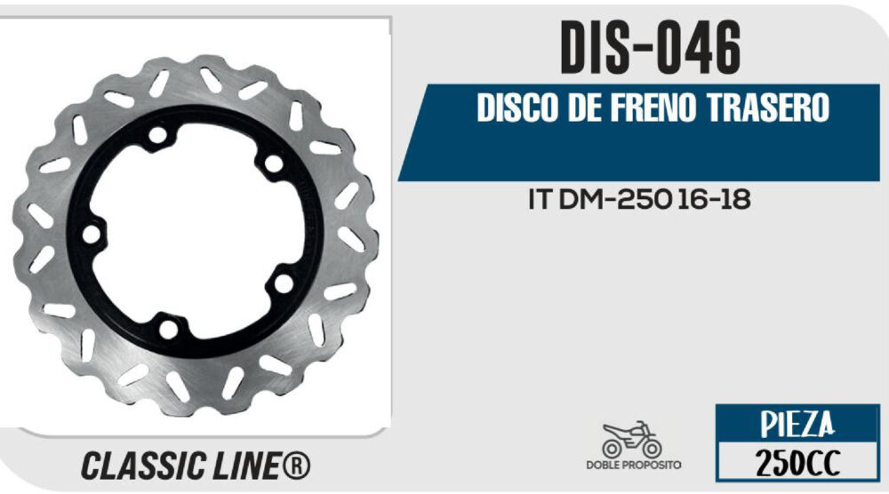 DISCO DE FRENO TRASERO