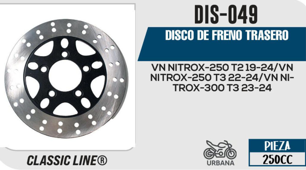 DISCO DE FRENO TRASERO