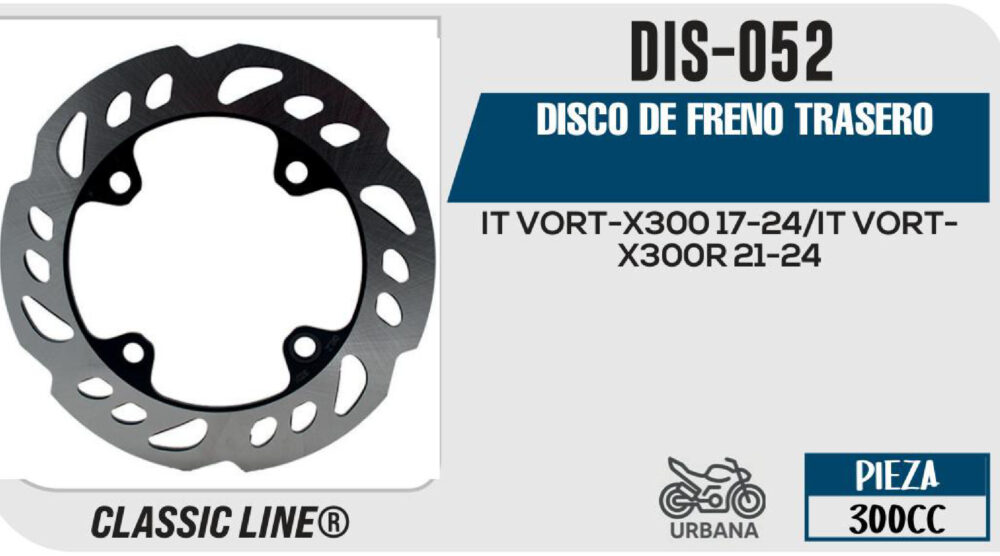 DISCO DE FRENO TRASERO
