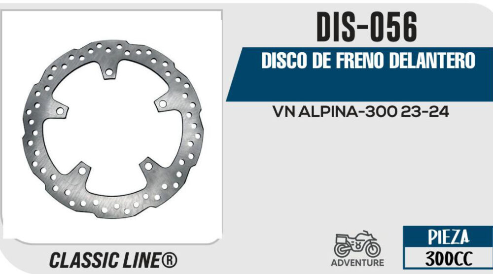 DISCO DE FRENO DELANTERO