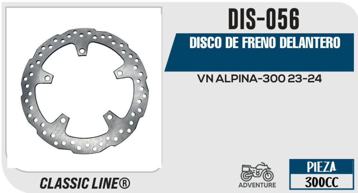 DISCO DE FRENO DELANTERO