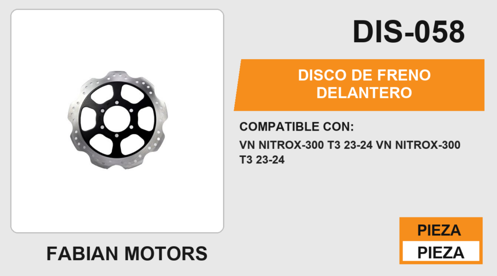 DISCO DE FRENO DELANTERO
