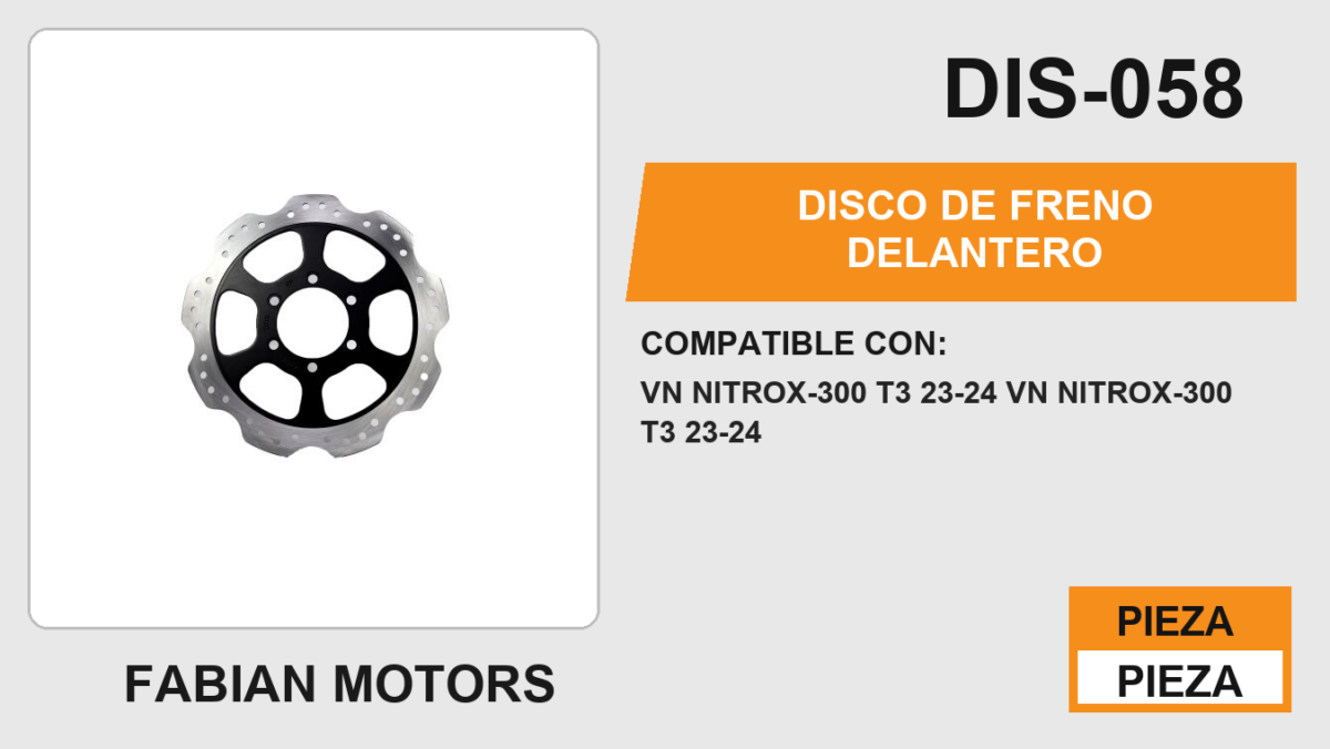 DISCO DE FRENO DELANTERO