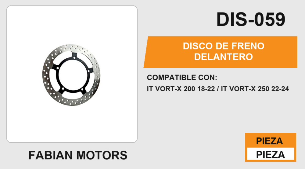 DISCO DE FRENO DELANTERO