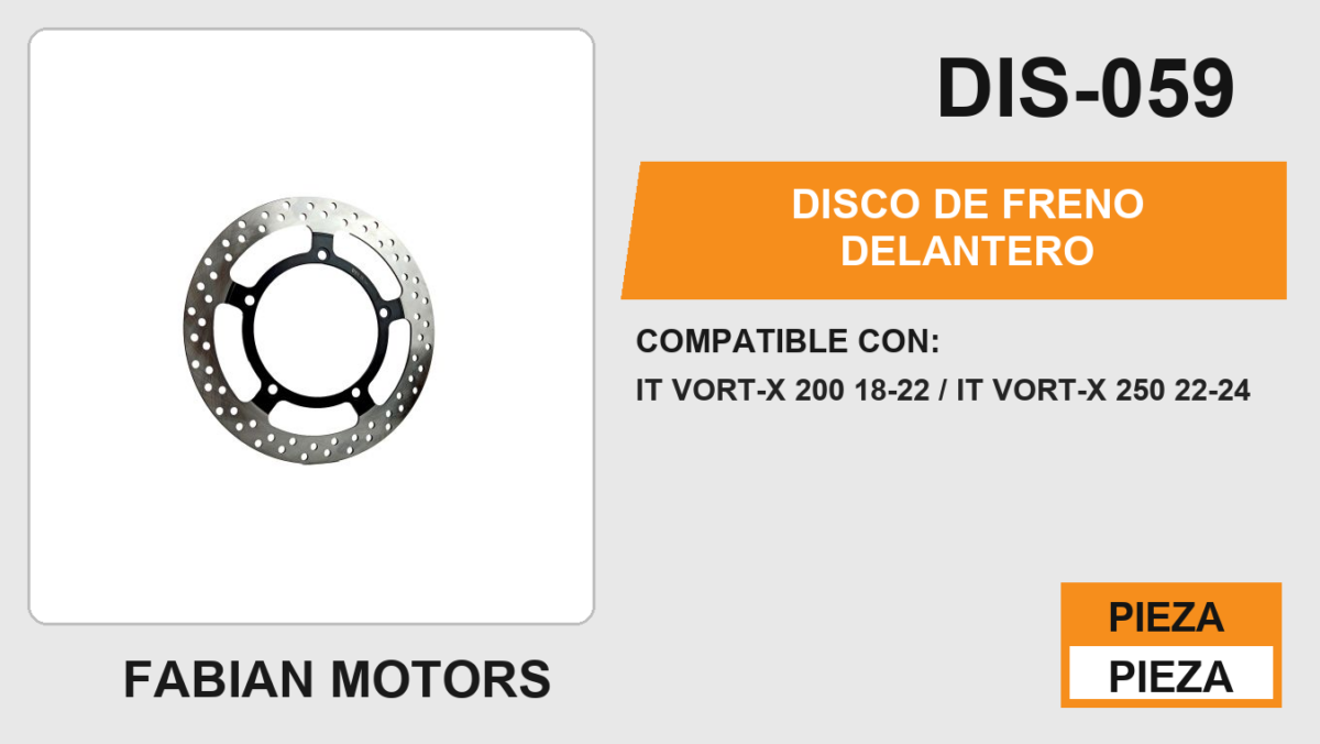 DISCO DE FRENO DELANTERO