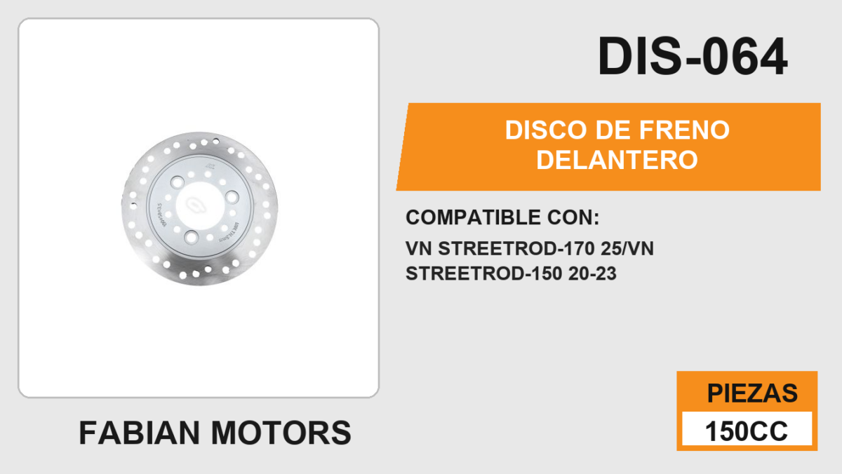 DISCO DE FRENO DELANTERO