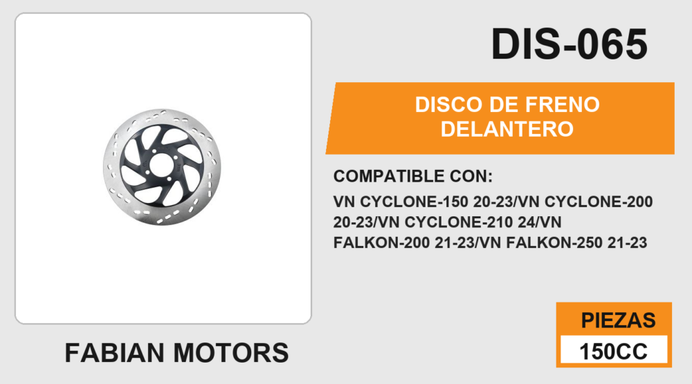 DISCO DE FRENO DELANTERO