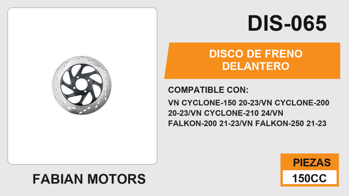 DISCO DE FRENO DELANTERO