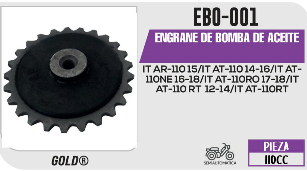 ENGRANE DE BOMBA DE ACEITE