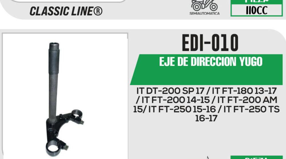 EJE DE DIRECCION YUGO