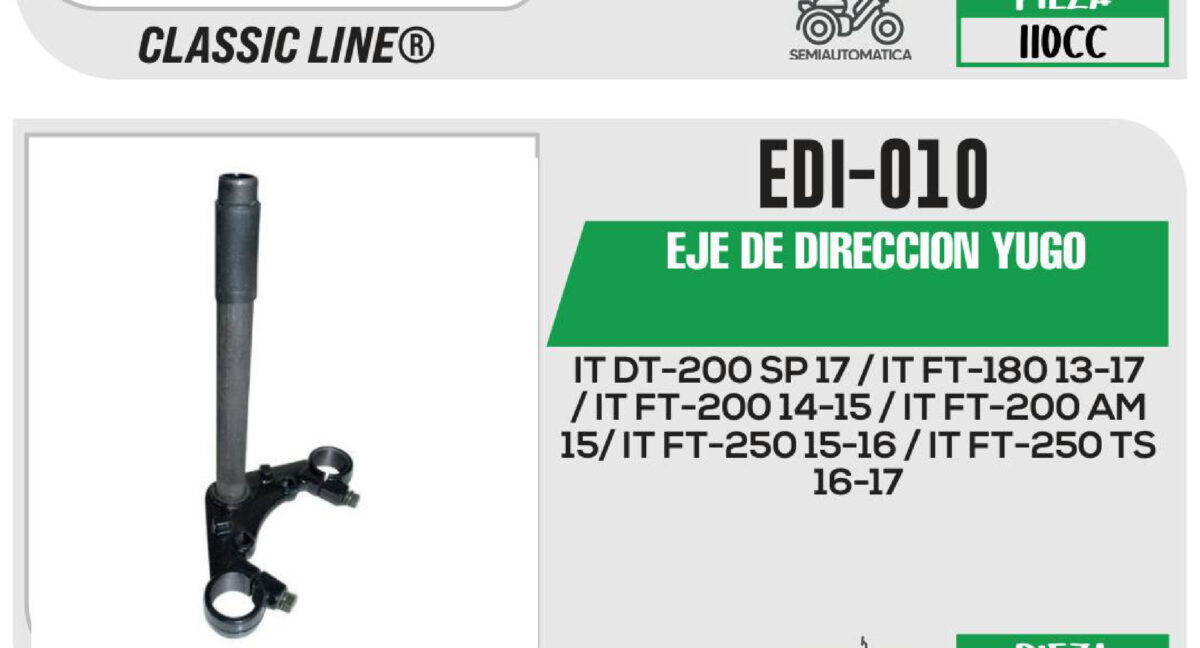 EJE DE DIRECCION YUGO