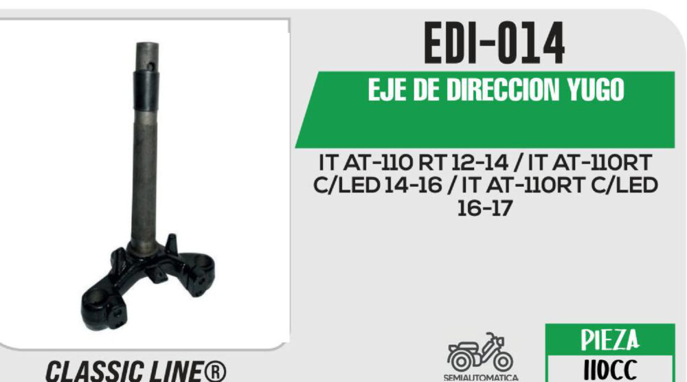 EJE DE DIRECCION YUGO