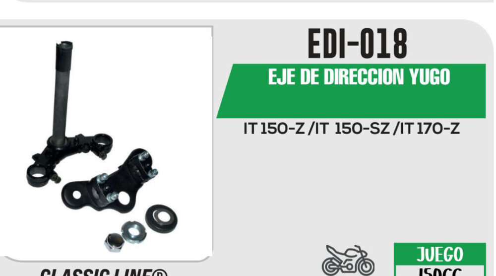 EJE DE DIRECCION YUGO CON BASE DE MANUBRIO