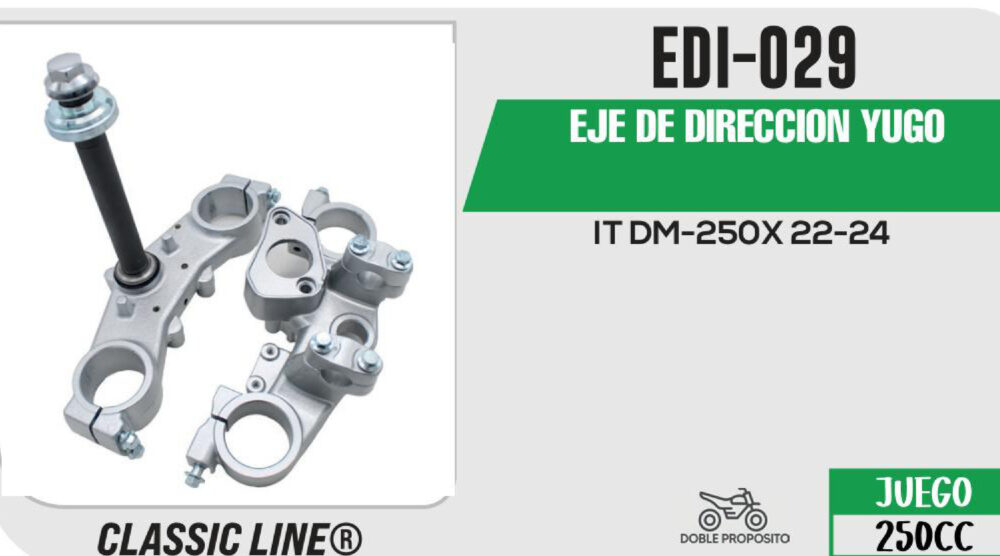 EJE DE DIRECCION YUGO CON BASE DE MANUBRIO