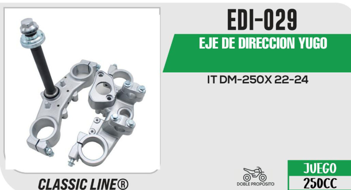 EJE DE DIRECCION YUGO CON BASE DE MANUBRIO