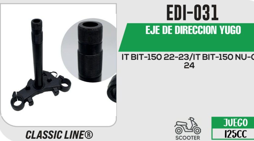 EJE DE DIRECCION YUGO