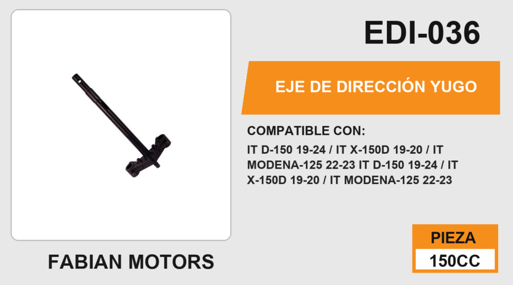 EJE DE DIRECCIÓN YUGO