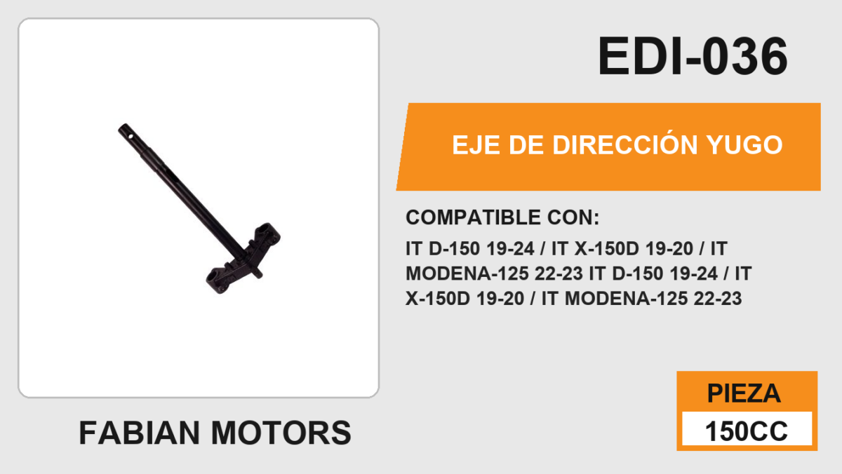 EJE DE DIRECCIÓN YUGO