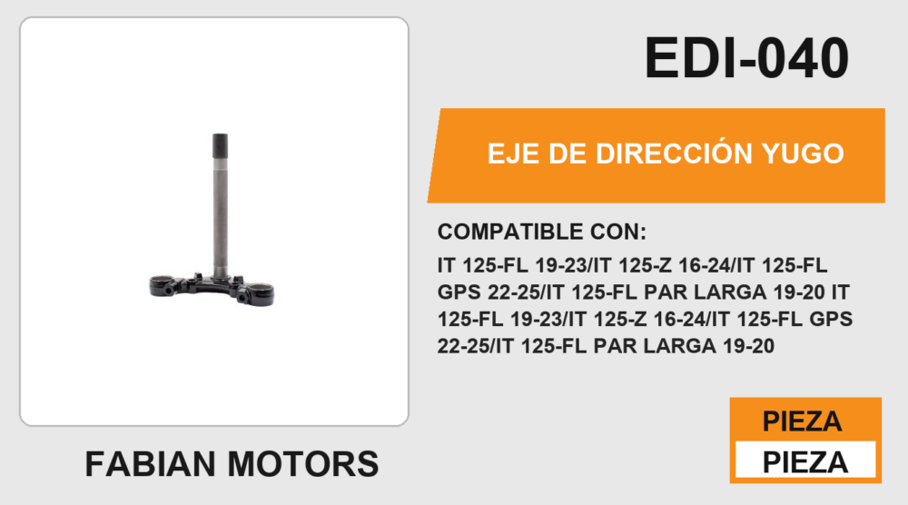 EJE DE DIRECCIÓN YUGO