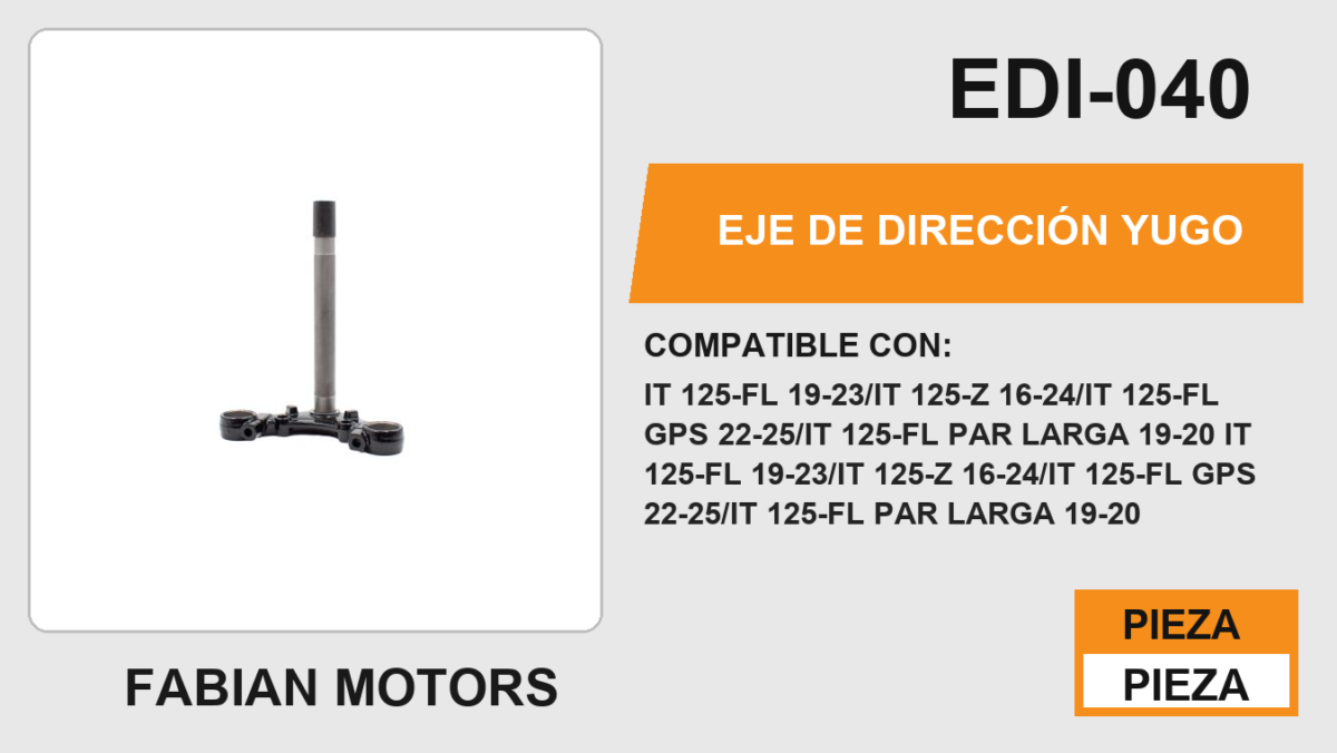 EJE DE DIRECCIÓN YUGO