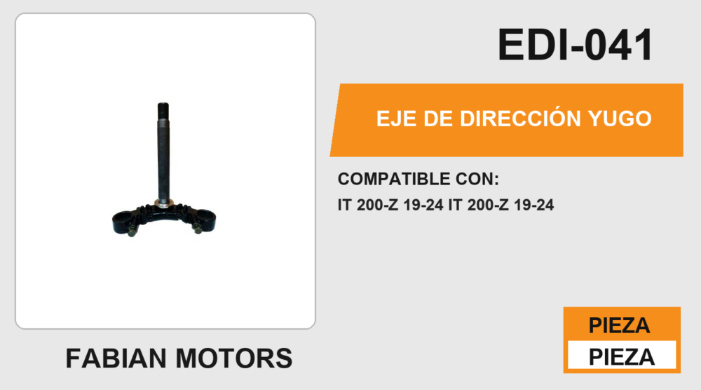 EJE DE DIRECCIÓN YUGO