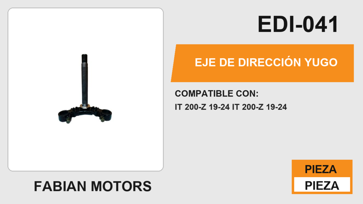 EJE DE DIRECCIÓN YUGO