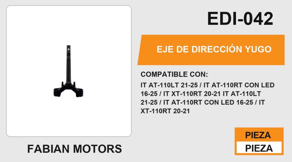 EJE DE DIRECCIÓN YUGO