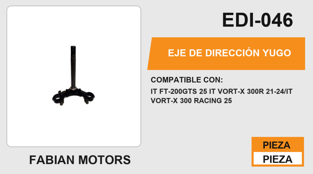EJE DE DIRECCIÓN YUGO
