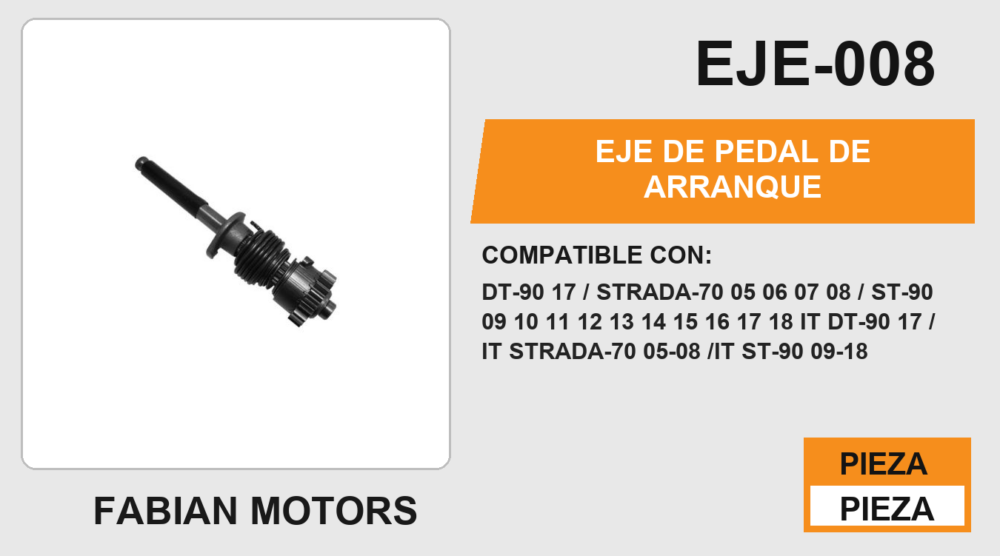 EJE PEDAL DE ARRANQUE