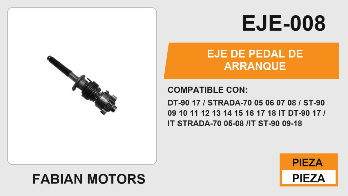 EJE PEDAL DE ARRANQUE