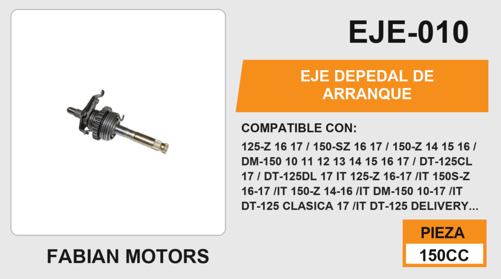 EJE PEDAL DE ARRANQUE