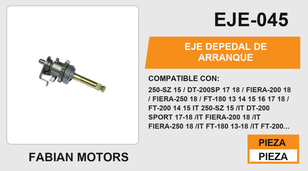 EJE PEDAL DE ARRANQUE