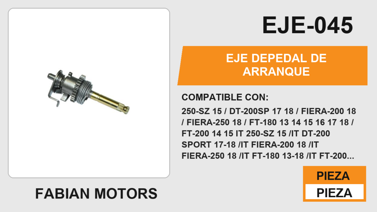 EJE PEDAL DE ARRANQUE