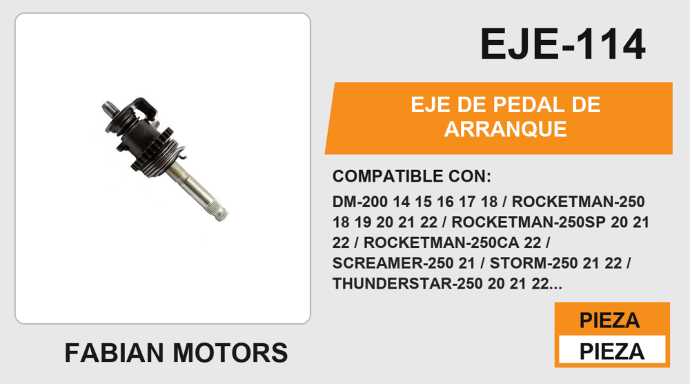 EJE PEDAL DE ARRANQUE
