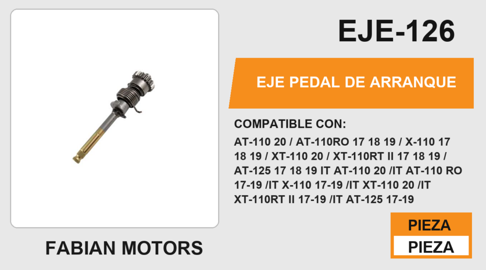 EJE PEDAL DE ARRANQUE