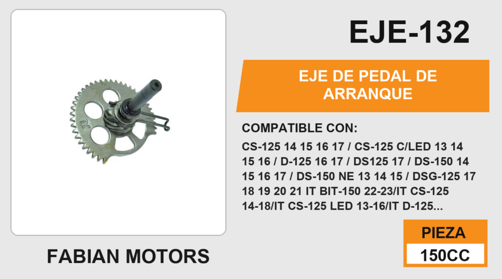 EJE DE PEDAL DE ARRANQUE