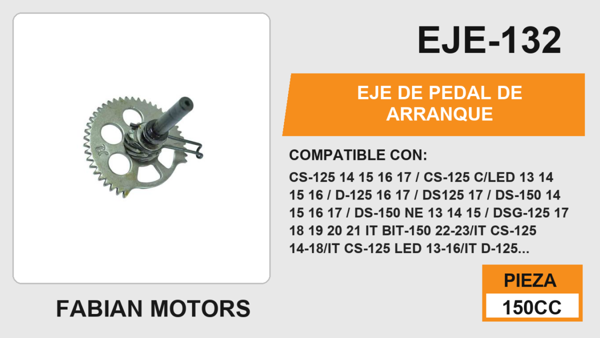 EJE DE PEDAL DE ARRANQUE