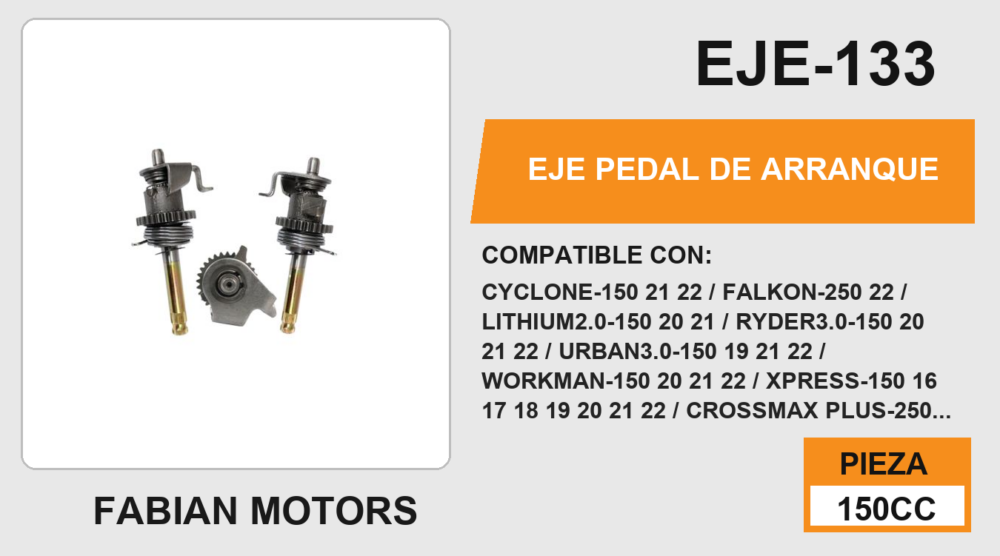 EJE PEDAL DEARRANQUE