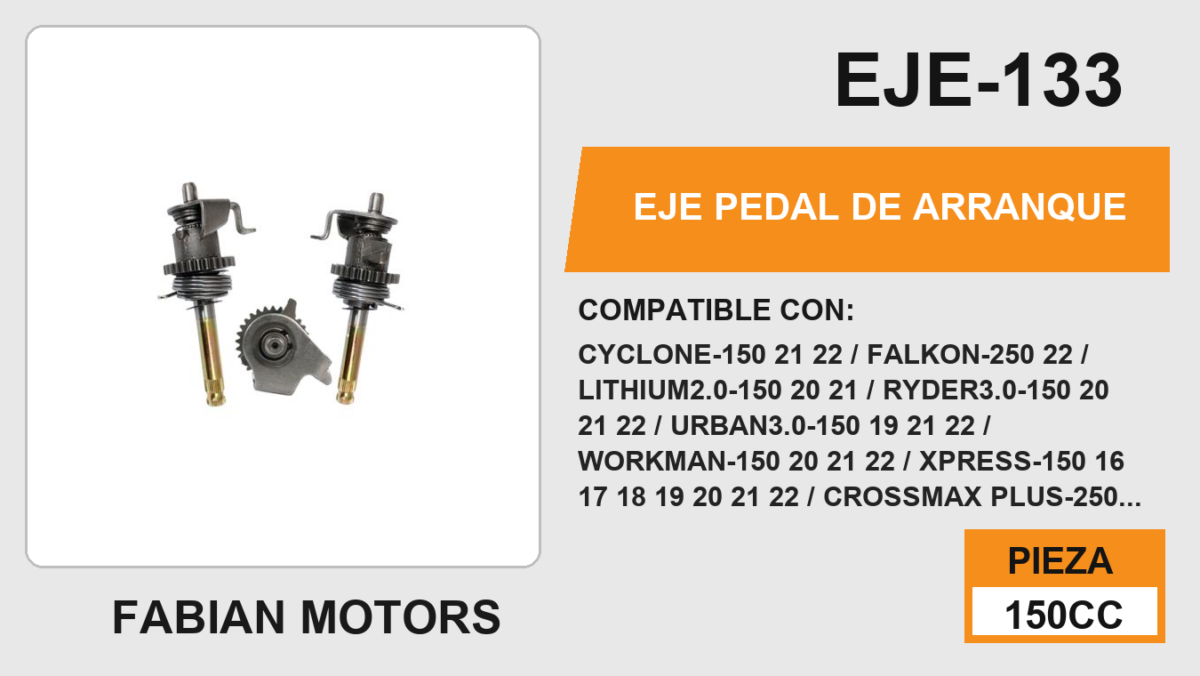 EJE PEDAL DEARRANQUE