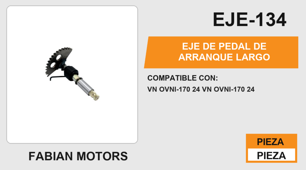 EJE DE PEDAL DE ARRANQUE LARGO